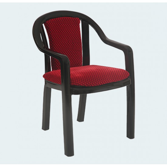 Ornate Plastic Chair With Cushion